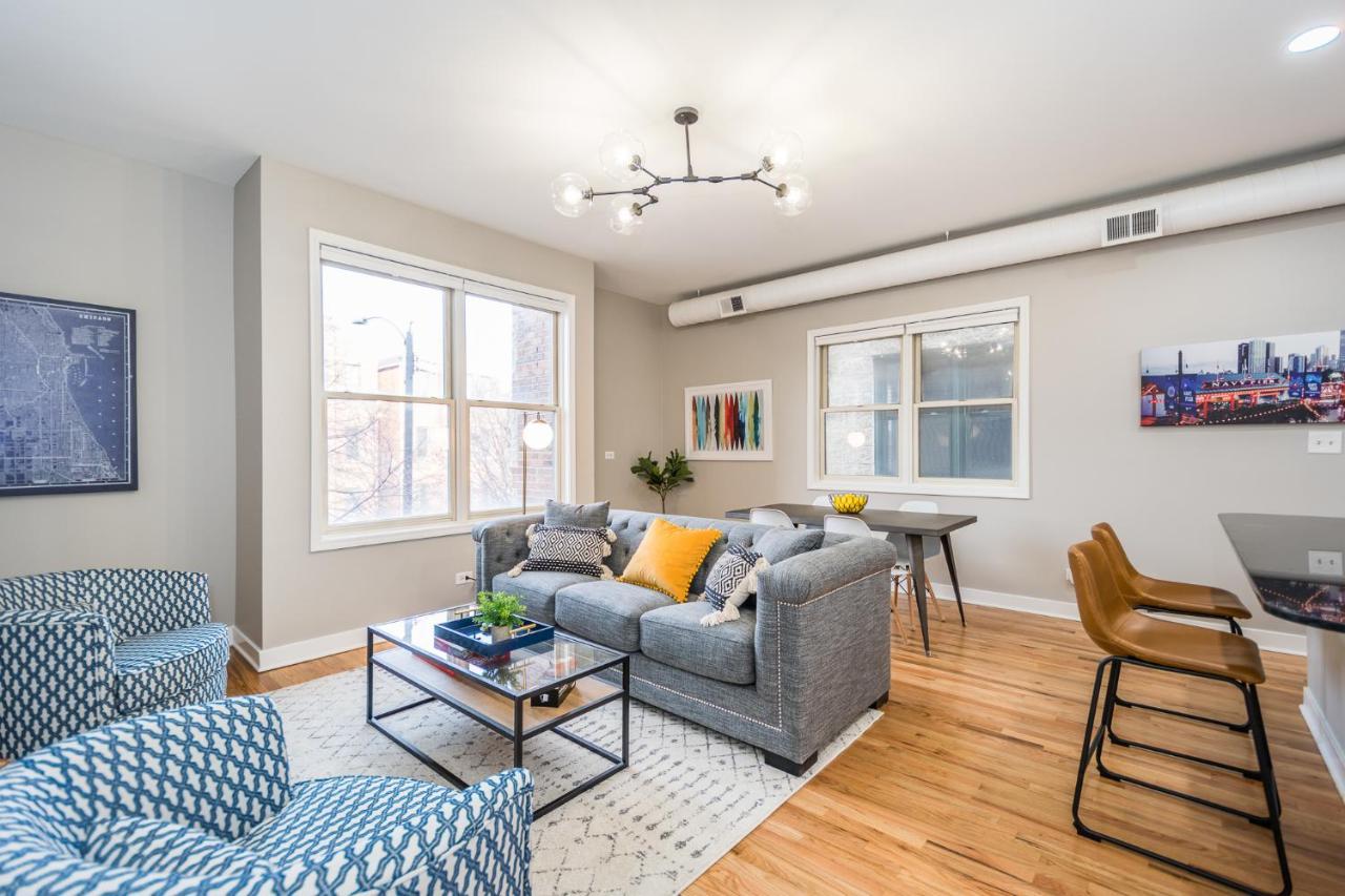 Vibrant And Modern 2-Bedroom Home Near Downtown Chicago Eksteriør billede